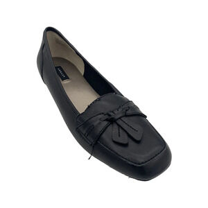 Array Women's Hamilton Slip-On Leather Flats Black - Medium
